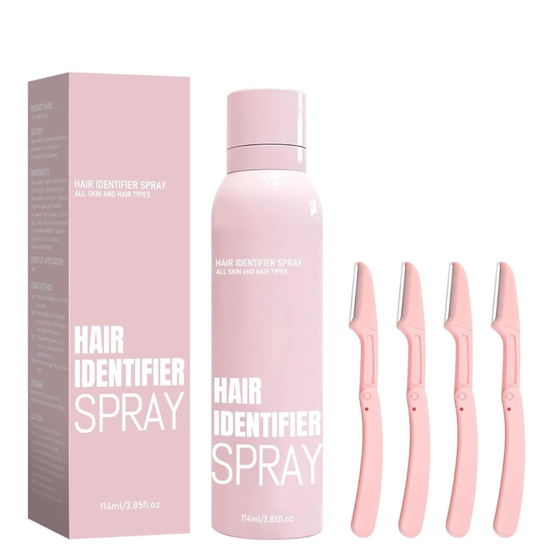 Hair Identifier Spray with 4 Pcs Razor