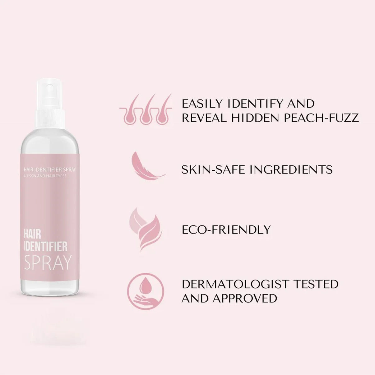 Hair Identifier Spray with 4 Pcs Razor