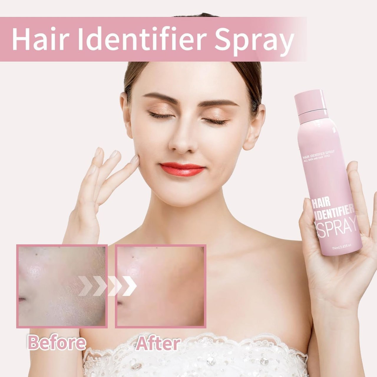 Hair Identifier Spray with 4 Pcs Razor