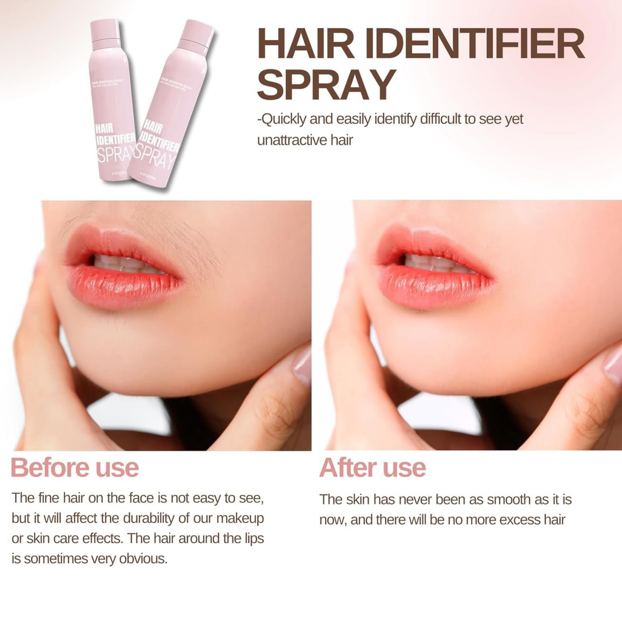 Hair Identifier Spray with 4 Pcs Razor