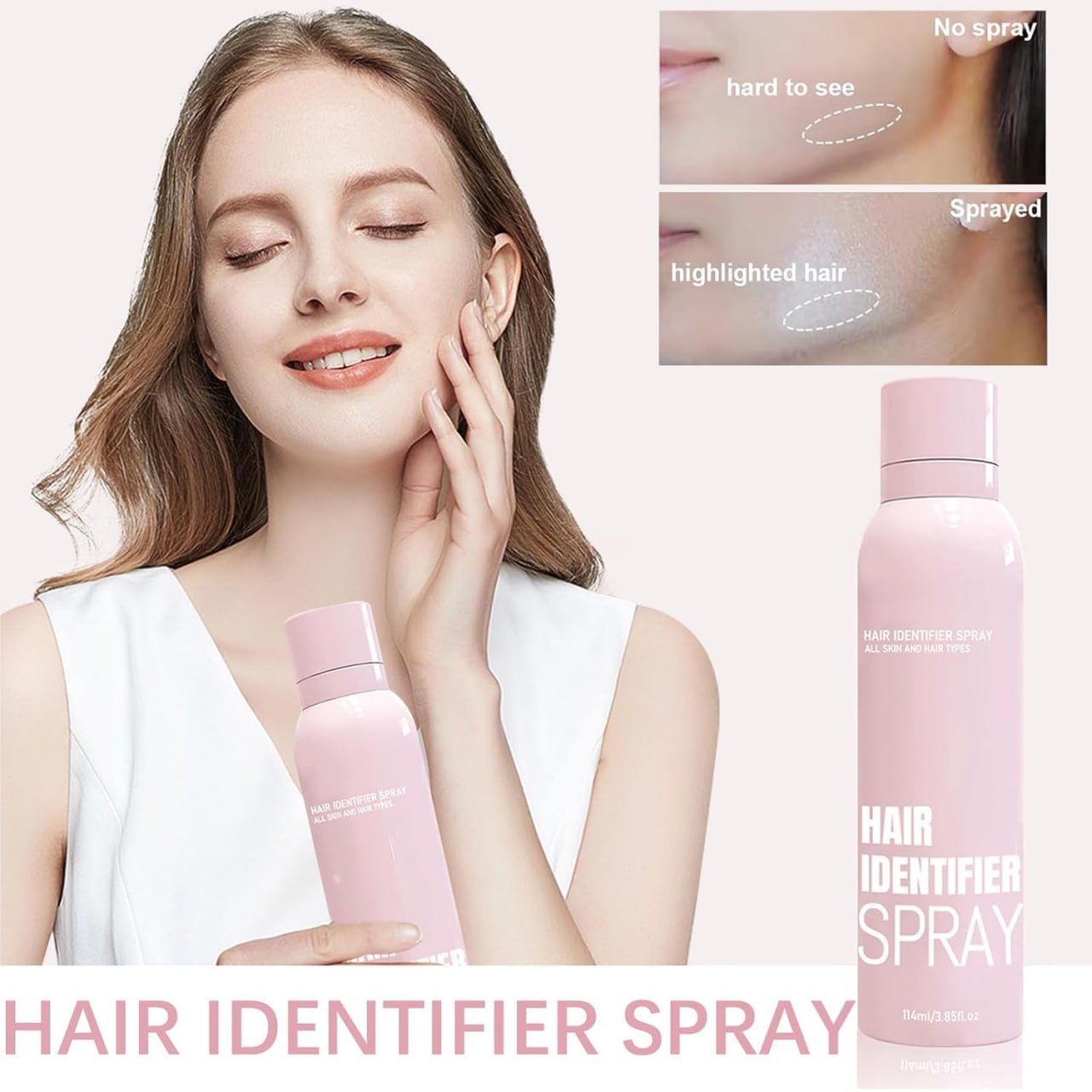 Hair Identifier Spray with 4 Pcs Razor
